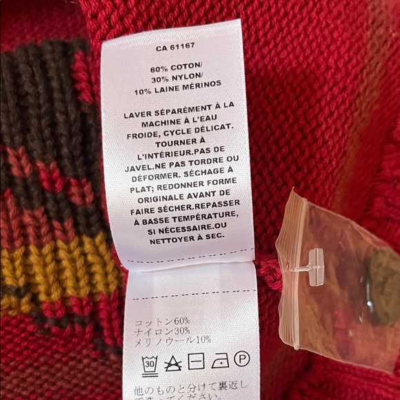 Pendleton Red and Black Patterned Cardigan - Picture 5 of 5